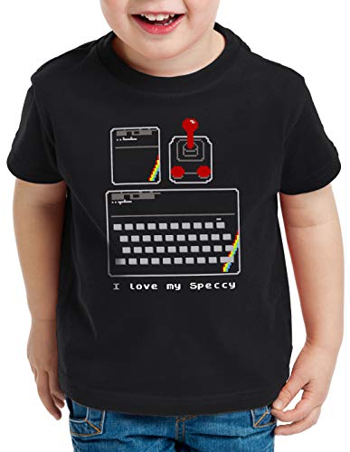 style3 Love my Speccy Camiseta para Niños T-Shirt ZX Spectrum computadora clásica, Talla:116