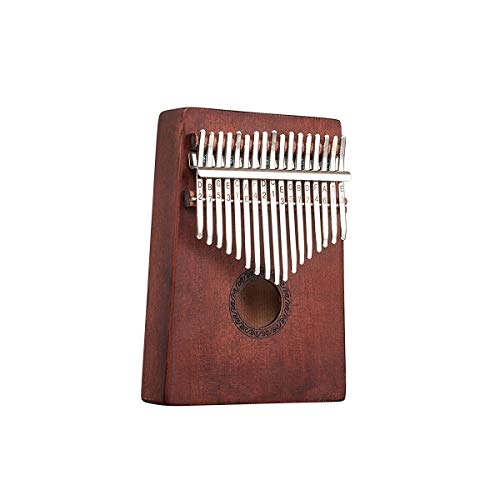 SuoSuo SFFSM Piano de Pulgar Kalimba de 17 Teclas, Caoba Pura, Hermoso Tono, opción de Caja eléctrica, fácil de Llevar, fácil de Aprender, el último Color de Madera (Color : Brown, Estilo : B)