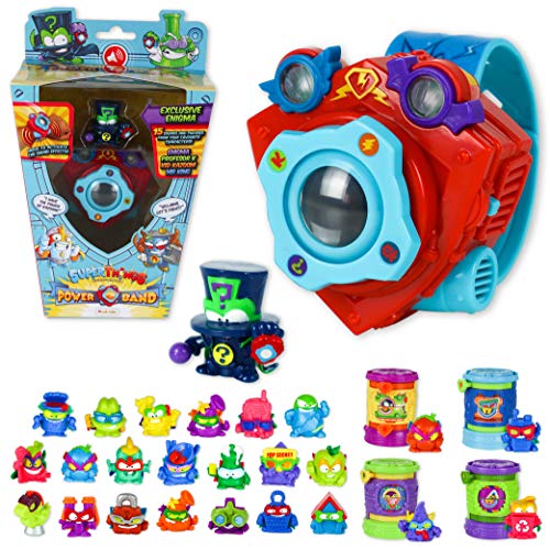 SuperThings Secret Spies Serie – Power Band y Pack Sorpresa 24 Sets | Contiene Power Band Watch, 20 Sobres One Pack, 4 Secret Hideout | Juguetes y Regalos para Niños Cumpleaños