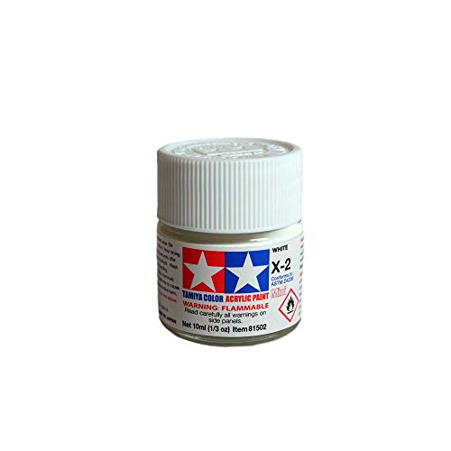 Tamiya 81502 - Pintura Acrílica Mini, Brillo Blanco Frasco de 10ml, X-02