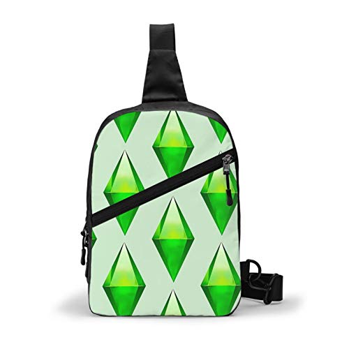 The Sims Plumbob - Mochila bandolera para viajes al aire libre, senderismo, mochila para hombres y mujeres