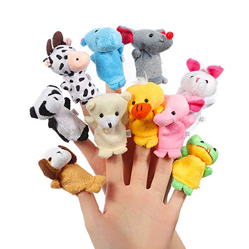 ThinkMax 10 Piezas Marionetas de Dedo Animales para Niños Bebe