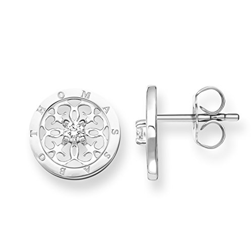 Thomas Sabo Pendientes Plata de ley 925 con circonita, Mujer