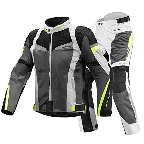 TIANQING Jersey de Motos Motos Ropa Deportiva Deportiva, Hombres Ropa Protectora de Carreras Cordura Fabric CE Armadura aprobada,H,L