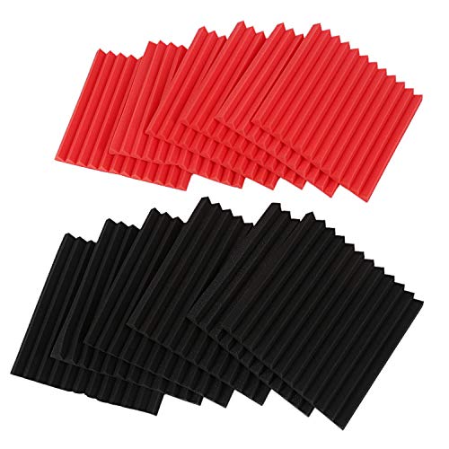 TOOGOO 12 Pcs Paneles acusticos Insonorizacion Espuma Baldosas acusticas Espuma de estudio Cunas de sonido 1 pulgada x 12 pulgadas x 12 pulgadas