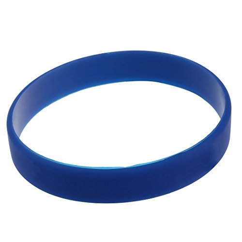 TOOGOO Brazalete de puno Munequera Pulsera de Elasticidad de Moda de Goma de Silicona Azul oscuro