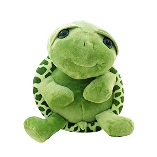 Toyvian Tortuga Verde Animal de Peluche de Juguete de Peluche Kawaii Ojos Grandes Panza Tortuga Muñeca Gran Regalo (17cm, Verde)