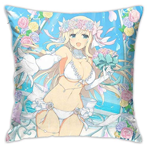 TUCBOA Fundas para Almohada,Funda De Almohada Senran Kagura, Fundas De Almohada Premium para Viajes De Adultos,45x45cm