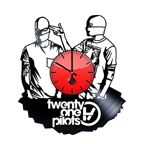 Twenty One Pilots Handmade Vinyl Record Wall Clock Fun gift Vintage Unique Ho...