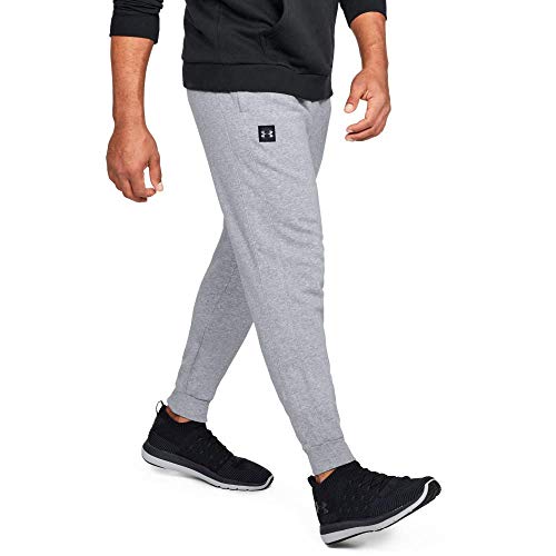 Under Armour Rival Fleece Jogger Pantalones, Hombre, Gris (Steel Light Heather/Black (036), L