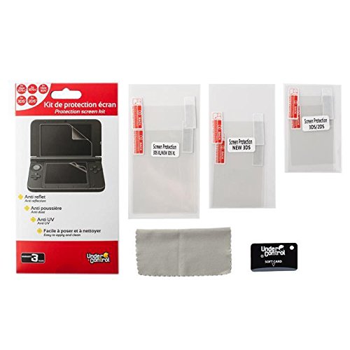 Under Control 3 Screen Protector Kits New 3DS/3DS XL Kit de protección Consola Compatible con Nintendo New 3DS XL