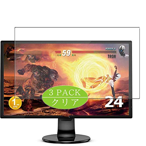 VacFun 3 Piezas HD Claro Protector de Pantalla para BenQ Monitor GL2460BH 24", Screen Protector Sin Burbujas Película Protectora (Not Cristal Templado)