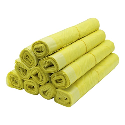 Variosan 11480 Saco amarillo para basura, 130 unidades, 10 rollos en una cartón, 90 L, 15 µ