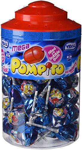 Vidal Mega Pompito Fresa Golosina - 1100 gr