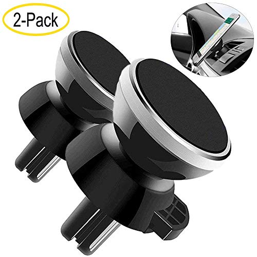 Viedouce 2 Pack Soporte Móvil Coche Magnético Universal,Soporte Magnético para Teléfono,Iman Móvil Coche 360° Rotación Apoyo Pegar a Cualquier Superficie para iPhone Samsung Xiaomi Huawei