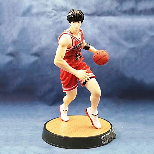 WISHVYQ Slam Dunk Modelo de animación Kaede Rukawa Jugador de Baloncesto Apasionado Versión Postura para Correr Escultura Decoración Estatua Muñeca Modelo Altura 27 cm