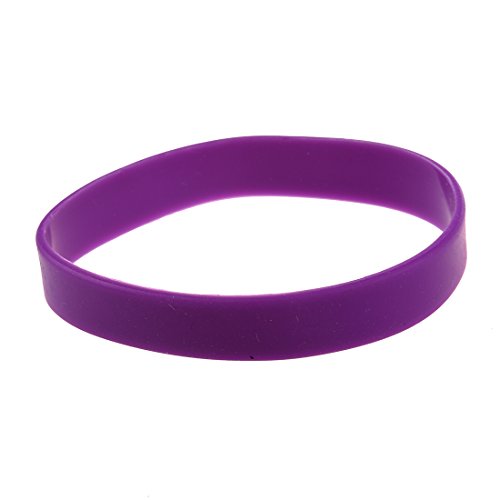 WOVELOT Brazalete de Puno Munequera Pulsera de Elasticidad de Moda de Goma de Silicona Violeta