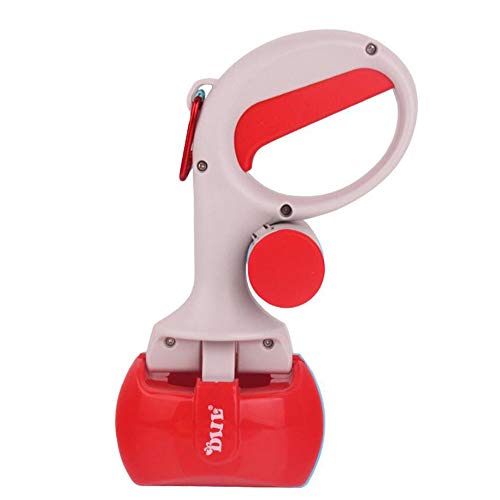 WXH Mascota Pooper Scooper Mango Remolque de heces de Mascotas portátil Bolsa de desechos Perro Recolección de desechos Sanitarios Remoción Duradera Fácil Desechador de Servicio Pesado,Red