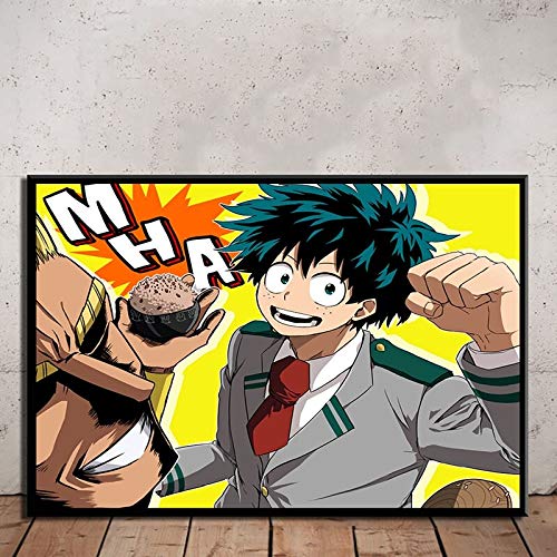 wZUN Artista de Pared decoración de la casa Pintura Anime My Hero Academia Lienzo Imagen HD Impresiones Estilo nórdico 60x80 Sin Marco