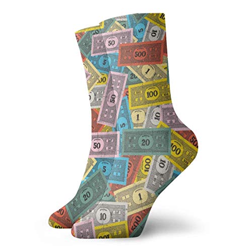 XCNGG Calcetines calcetines de becerro calcetines deportivos medias medianas Vintage Monopoly Money Men'S Women'S Soft Work Short Boot Crew Socks Hiking Micro Crew Socks Crew Work Socks For Men And Wo