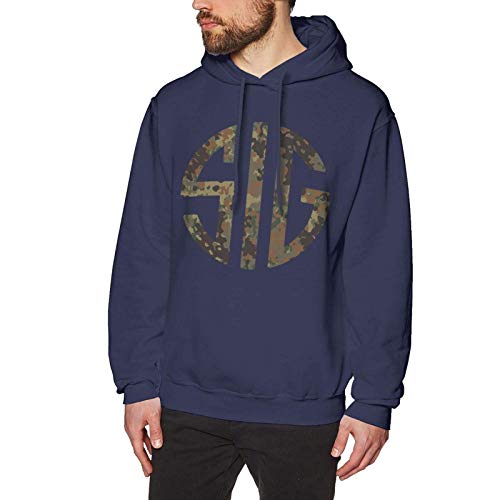 XCNGG Sudadera con Capucha para Hombre Suéter para Hombre Men 3D Design Sig Sauer Graphic Pullover Sweatshirts