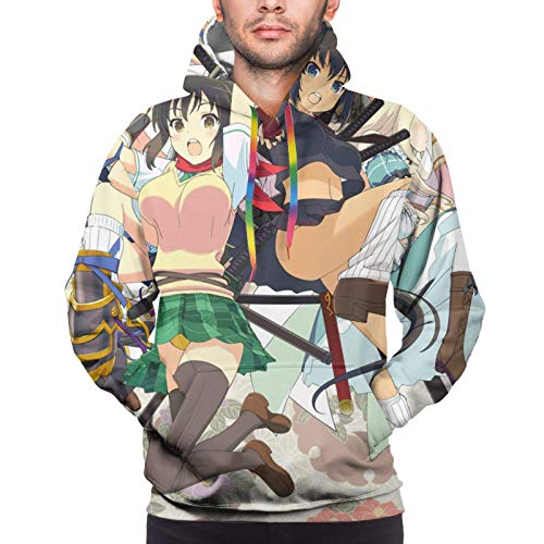 XCNGG Sudadera con Capucha para Hombre Suéter para Hombre Senran Kagura Anime Mens Womens Hoodies 3D Printed Pullover Hooded Casual Funny Pullover Sweatshirt