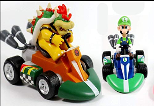 XINKA Super Mario Kart Mario Car Racing de Dos Piezas Super Mario Brothers Kart Car Toy Car Mario Model Decoration