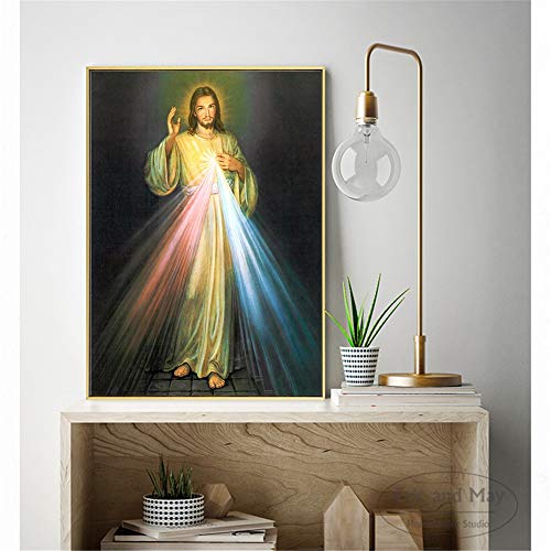 yaoxingfu Puzzle 1000 Piezas Jesus Light Painting Cuadros nórdicos Puzzle 1000 Piezas paisajes Gran Ocio vacacional, Juegos interactivos familiares50x75cm(20x30inch)