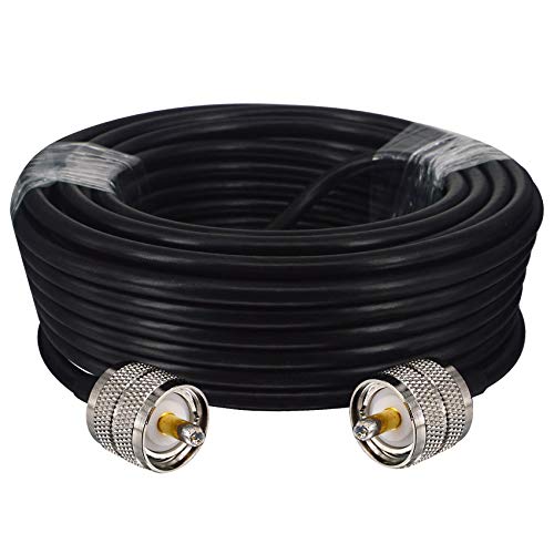 YiLIANDUO - Cable coaxial de antena CB 10 metros SO239 PL259 macho a UHF macho baja pérdida RG58 cable coaxial 50 ohmios para SWR antena VHF UHF radioamateur Ham Radio