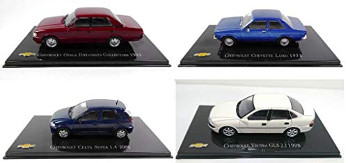 - Lote de 4 Coches 1/43 Chevrolet Compatible: Opala + Chevette + + Celta + Vectra (CH2 + 8 + 9 + 16)