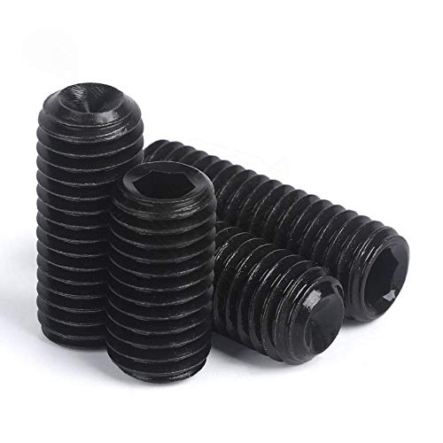 10 / 50pcs M2 M2.5 M3 M3.5 M4 M5 M6 M8 DIN916 Acciaio legato 12.9 nero Esagono incassato Esagono incassato Punta a brugola Set di viti, 15mm, M2 50Pcs