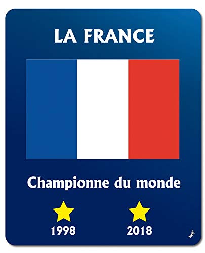 1art1 Fútbol - La Francia Campeona del Mundo 1998 2018 Alfombrilla para Ratón (23 x 19cm)