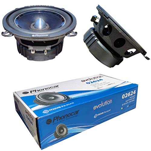 2 PHONOCAR 02624 Altavoces Mid Bass woofer 13.00 cm 130 mm 5" 100 vatios rms 200 vatios MAX impedancia 4 ohmios 90 db spl Puertas Coche, por par