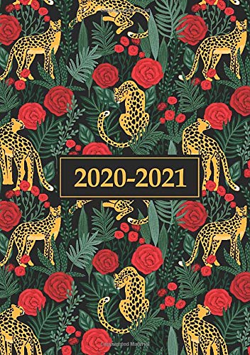 2020-2021 A5 Week to View Academic Planner | Leopards and Roses: Mid Year Diary / Academic Planner from August 2020 - July 2021 Organiser for School, ... Dates / Inspirational and Motivational