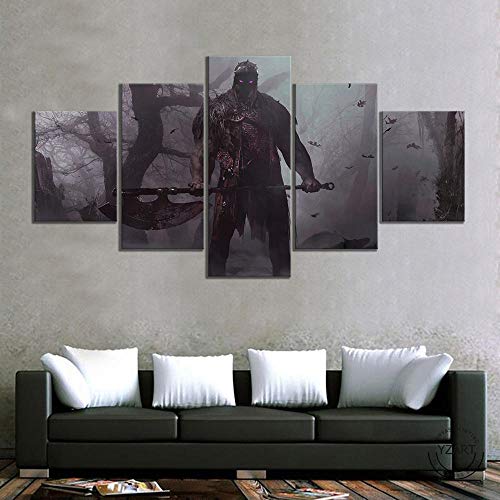 agwKE2 Magic The Gathering Garruk Warrior Magic Axes Videojuegos Arte Decoración de Pared Pinturas Imagen de Pared HD para Sala de Estar / 30x40 30x60 30x80cm (sin Marco)