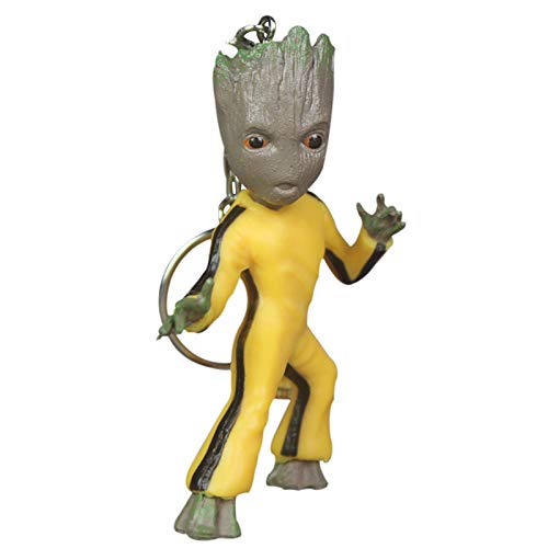 AMrjzr Guardians of The Galaxy Reunion Treeman Baby Groot Llavero Colgante Hecho a Mano Modelo-Altura: 8 cm