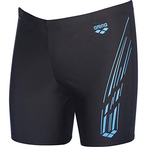 ARENA Bañador Mid Jammer Stamp Midjammer, Hombre, Black/Turquoise, 90