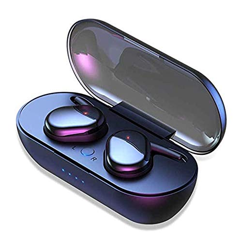 Auriculares Bluetooth,Auriculares Bluetooth con 2 micrófonos, Reproducción de 24 horas, IPX5, Reducción de ruido CVC 8.0, Auriculares inalámbricos para trabajo y viajes para PC con Android iOS - Negro