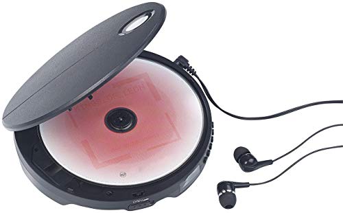 auvisio Más portátil Discos compactos Jugador: Reproductor de CD portátil con antichoque, Aumento de Graves y Auriculares internos (Discos compactos Jugador móvil)