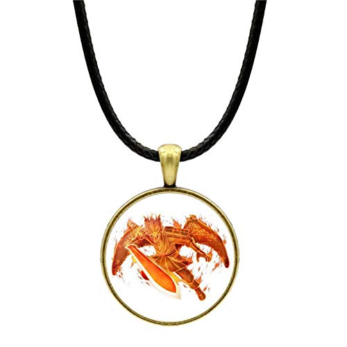 AZYVv Anime Naruto Suzano Time Collar De Piedras Preciosas Retro Cordón De Cuero Colgante Cadena De Clavícula Unisex