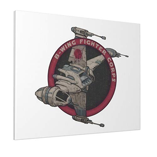 B-Wing Fighter Corps - Lienzo decorativo para pared (50 x 40 cm, horizontal), diseño indio bohemio, moderno, para sala de estar, dormitorio, cuarto de baño, pintura decorativa sin marco