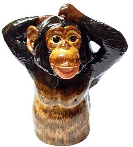 B2SEE LTD Calidad Cerámica – Hucha de chimpancé – Hucha – Caja fuerte – Regalo Figura original llamativa dinero monos aprox. 20 cm