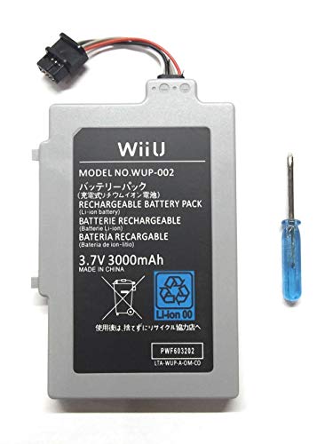 Bateria + Destornillador de Desmontaje para Mando Nintendo Wii U Modelo WUP-002 3600 mAh 3.7V Li-Ion Gamepad