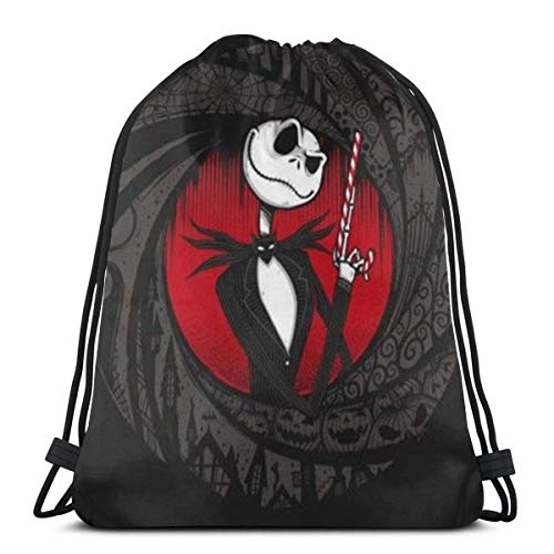 BFGTH bolsa con cordón Jack Skellington (9) Classic Drawstring Bag Gym Backpack Man Women Sport Storage Shoulder Bag