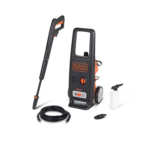 Black+Decker BXPW1600E Hidrolimpiadora de Alta Presión, Amarillo y Negro, 6 accessori