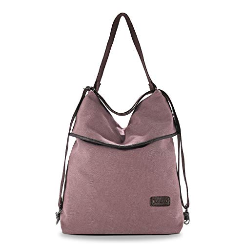 Bolso Mochilas Mujer Casual, JOSEKO Niña Lona Multifuncional Antirrobo Bolso de Cuero de Gran Capacidad Bolsas de Hombro Mochila