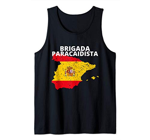 Brigada Paracaidista con Bandera de españa para patriotas Camiseta sin Mangas