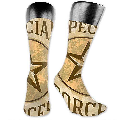 Calcetines de compresión para hombres Mujeres Parches militares de fuerzas especiales con calcetines de fútbol Desert Boost 30cm