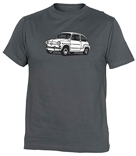 Camisetas EGB Camiseta Seat 600 Adulto/niño ochenteras 80´s Retro (Gris, M)