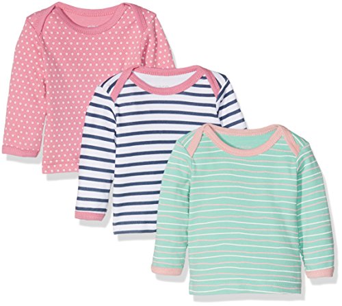 Care 550140 Camiseta Manga Larga, Multicolor (Rose), 3 Años/98 cm, Pack de 3